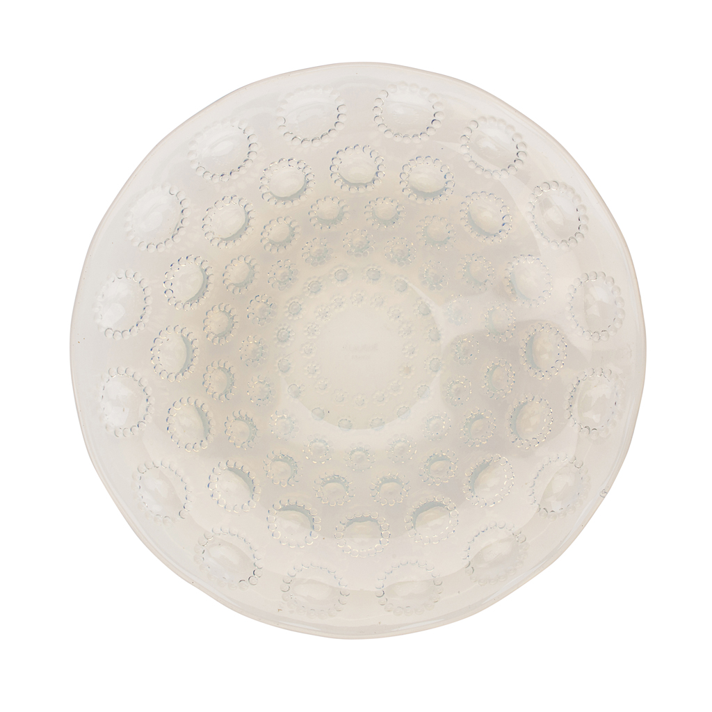 Appraisal: REN LALIQUE - 'ASTERS' CLEAR AND OPALESCENT GLASS DISH DESIGNED