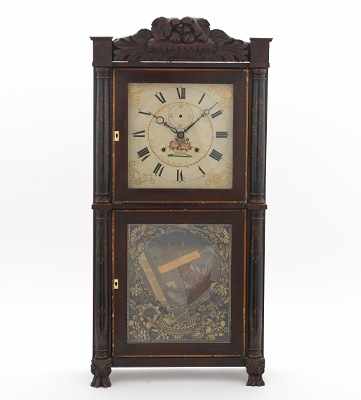 Appraisal: An Eli Terry Sons Shelf Clock Two door shelf clock