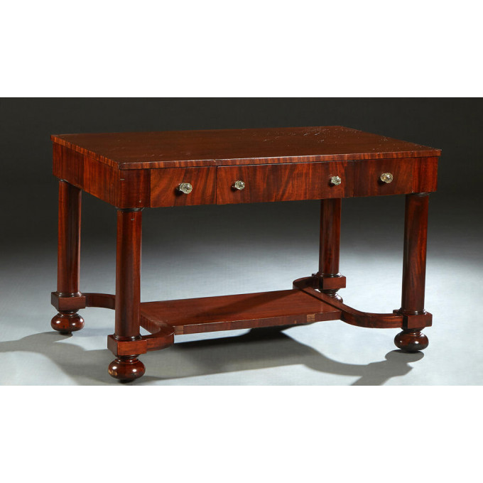 Appraisal: American Empire Writing Table th c the rectangular top over