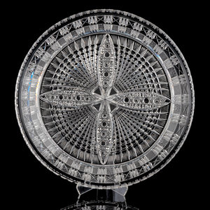 Appraisal: A Cut Glass Charger Attributed to Tuthill Diameter inches