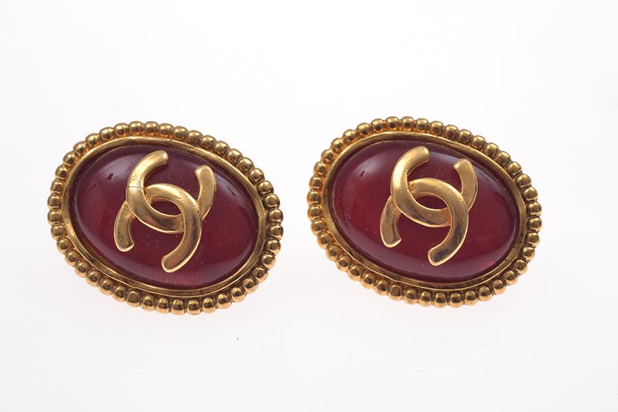 Appraisal: A PAIR OF CLIP EARRINGS BY CHANEL A PAIR OF