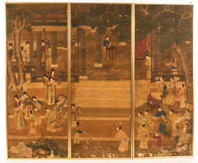 Appraisal: Chinese School early th Century Figures on a Terrace with