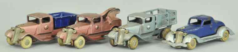 Appraisal: KILGORE GRAHAM TRUCKS All done in painted cast iron nickel