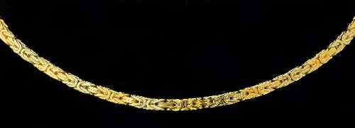 Appraisal: A modern ct gold mm yellow and white gold chain