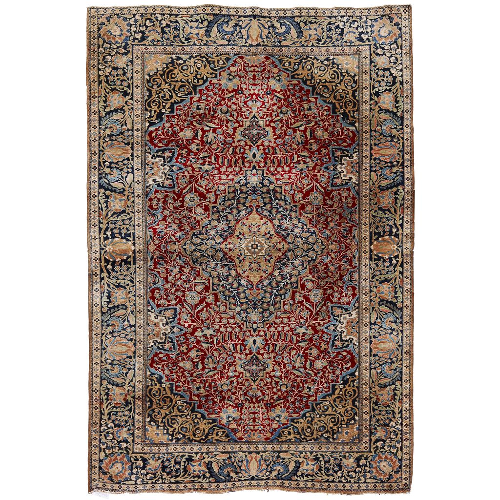 Appraisal: KASHAN 'MOHTASHAM' RUG CENTRAL PERSIA LATE TH EARLY TH CENTURY