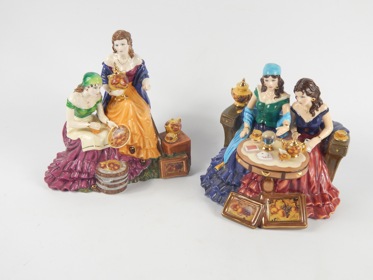 Appraisal: Two Royal Worcester porcelain figure groups Lucky in Love The