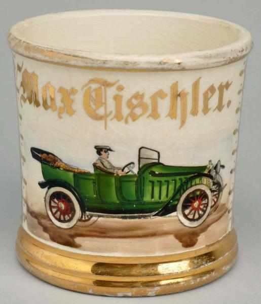 Appraisal: Automobile Shaving Mug Gilded C Max Cisrhler International Royal China