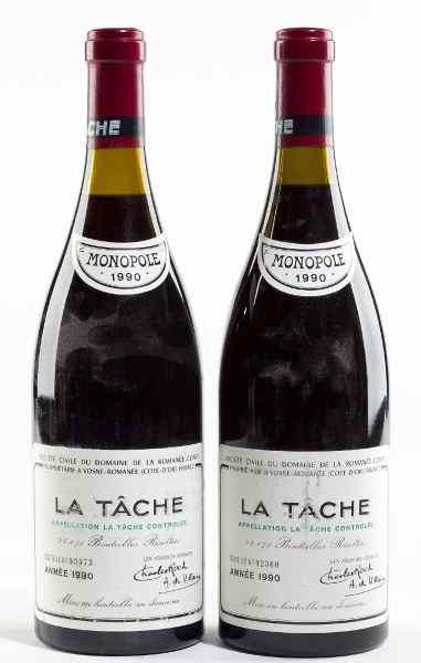 Appraisal: La TacheDomaine Romanee-Conti bottles - cm - cm lbsl''I cannot