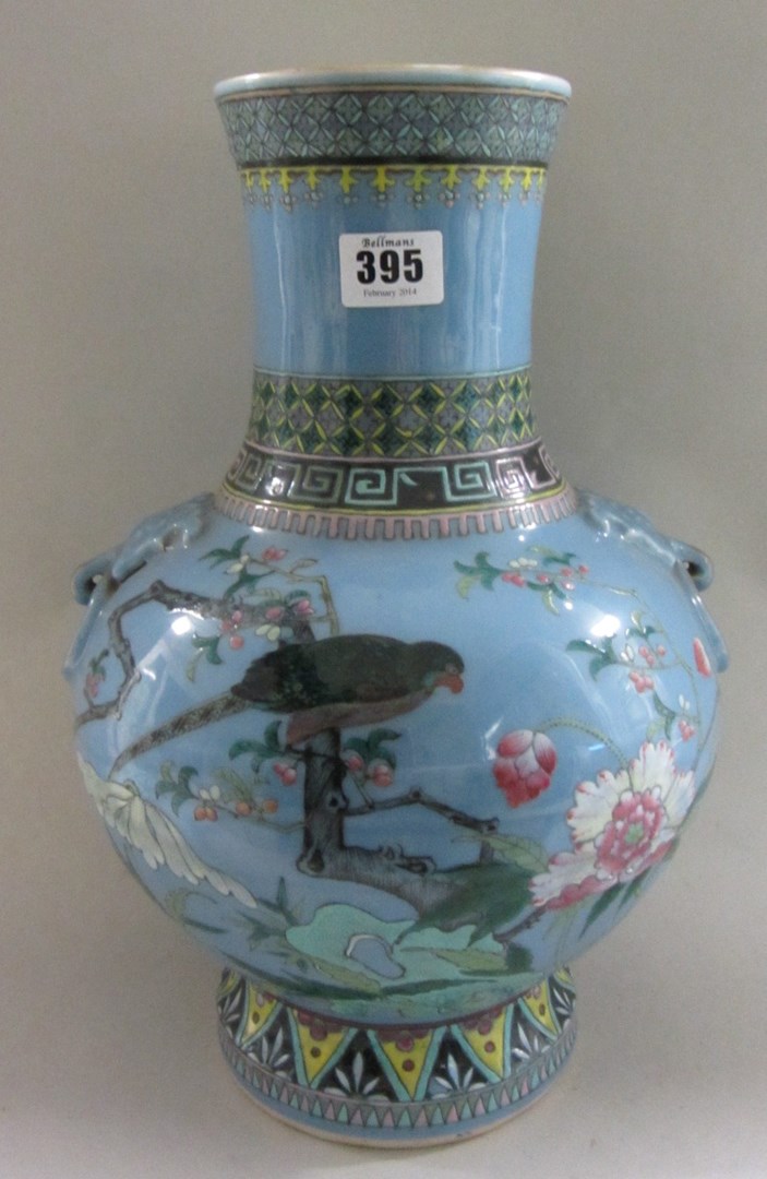 Appraisal: A Chinese famille-rose vase late th th century the bulbous