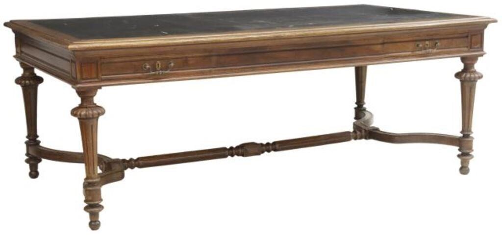 Appraisal: French Napoleon III period oak writing desk late th c