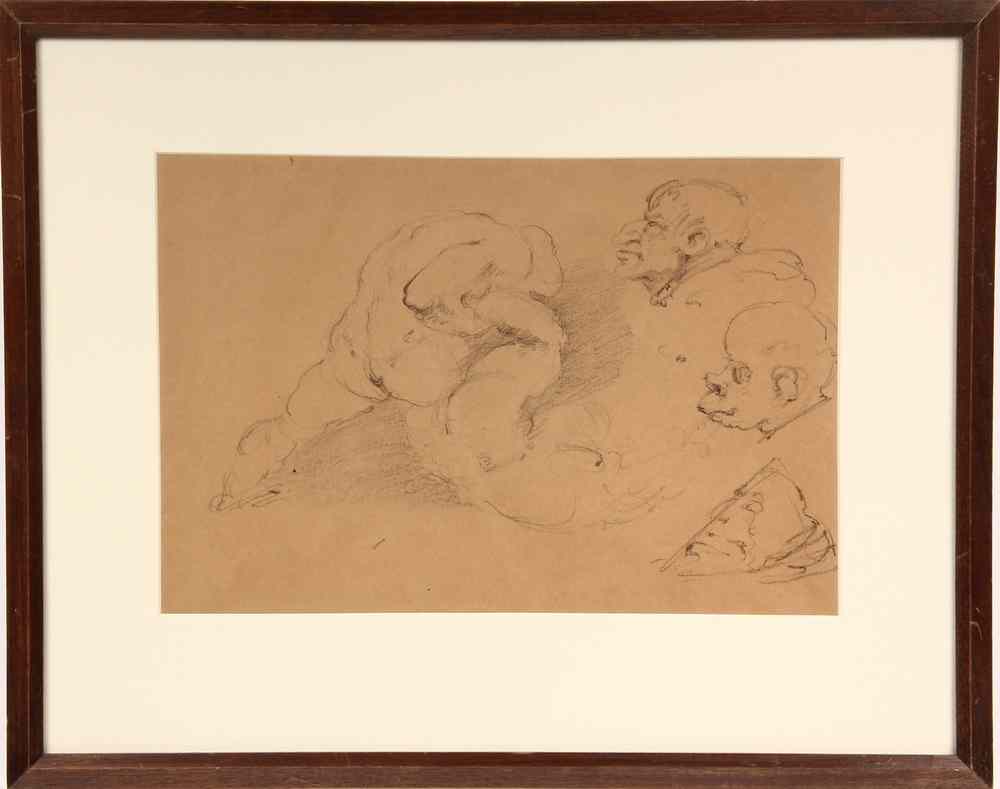 Appraisal: DRAWING by Hyman Bloom- American - -double sided drawing in