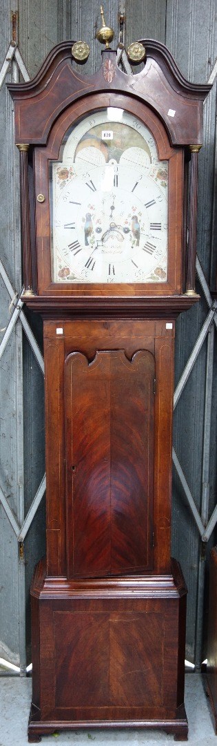 Appraisal: A late th century thirty day mahogany and inlaid longcase