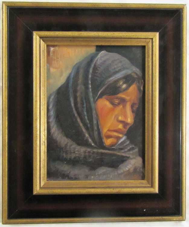 Appraisal: GARCIA CUEVAS OIL ON BOARD th Century depicting a woman