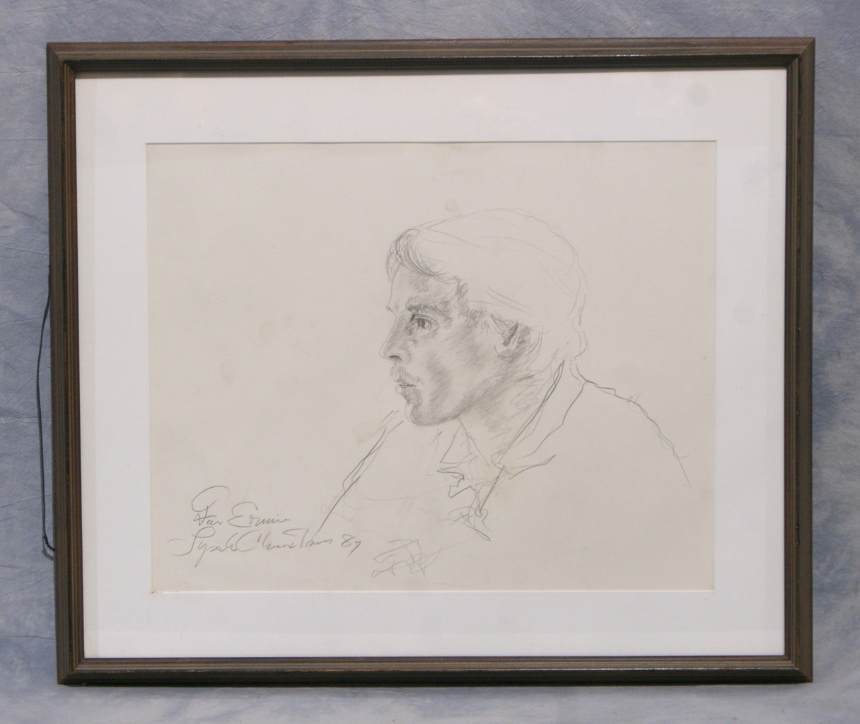 Appraisal: James Jimmie Lynch American PA pencil portrait of Erminio Ermie