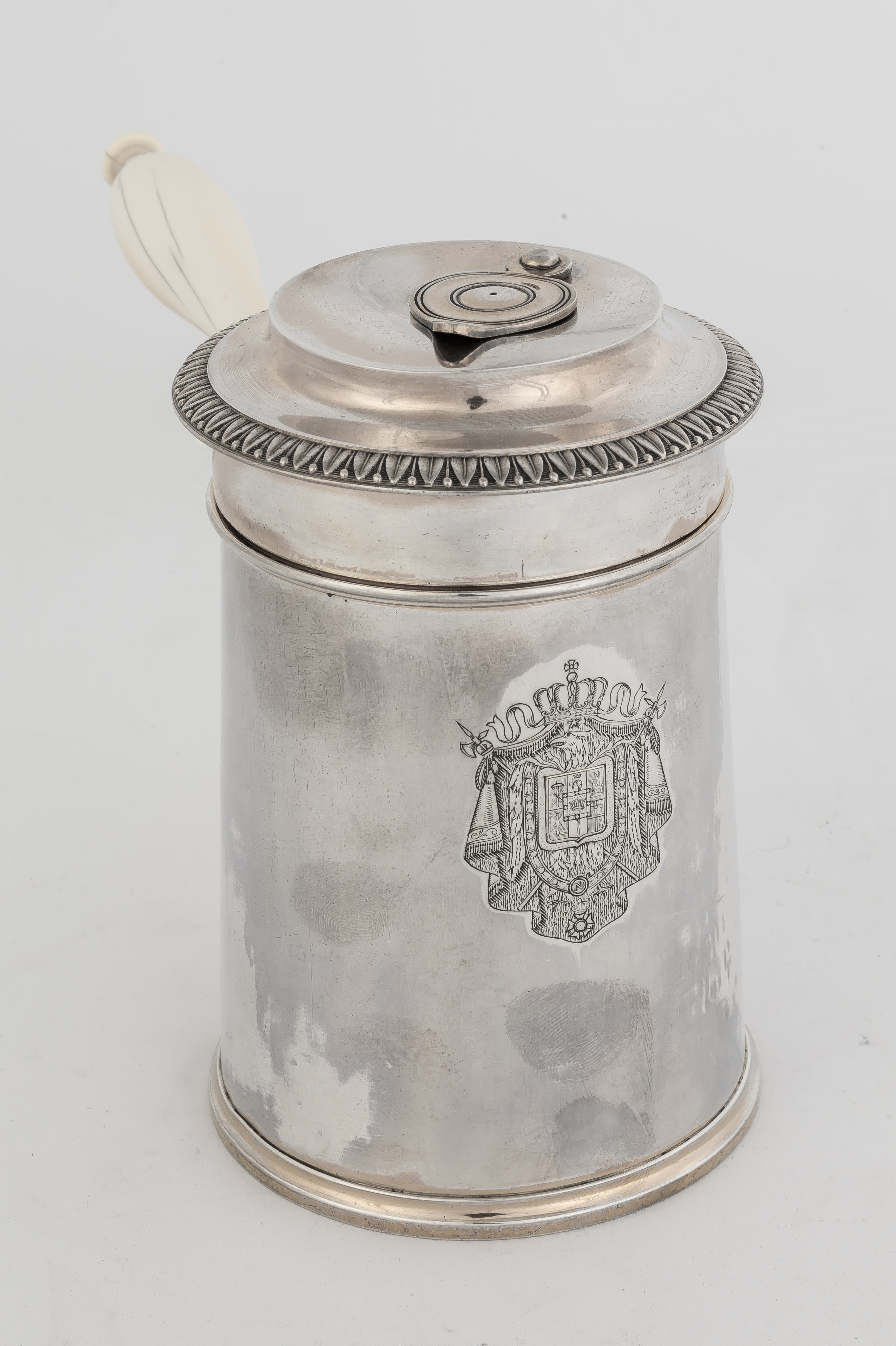 Appraisal: Early Silver Chocolate Pot Jean-Charles Cahier - With Emperor Napoleon