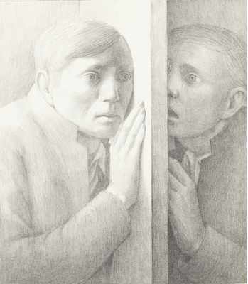 Appraisal: George Clair Tooker Jr American - The Voice Lithograph on