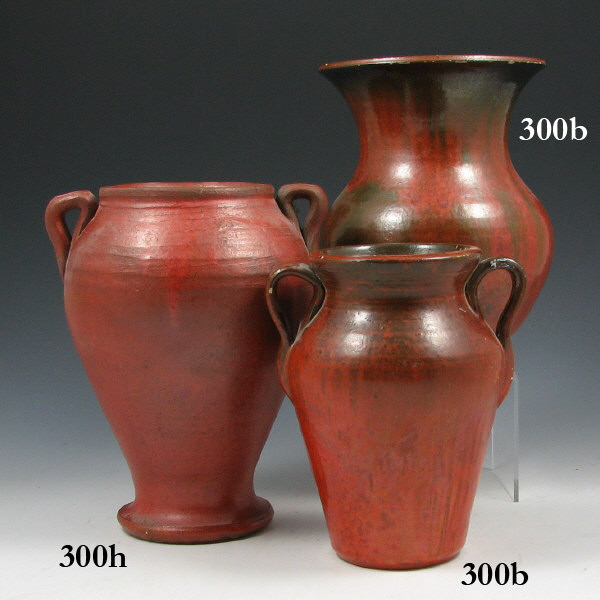 Appraisal: J B Cole Chrome Red Glaze Vases Two Two J