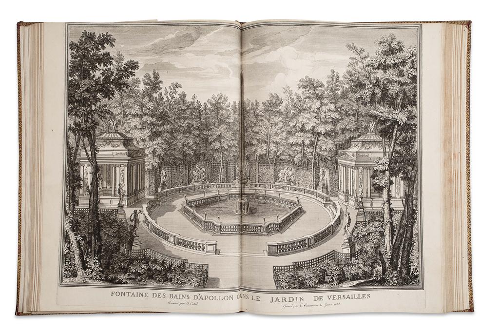 Appraisal: SILVESTRE ISAAC DE VUES DE VERSAILLES Folio engraved plates double-page