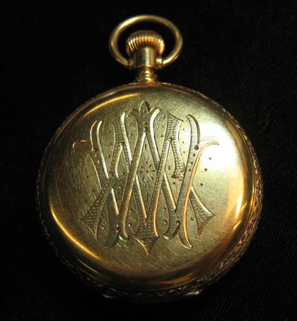 Appraisal: karat yellow gold pocket watch Waltham Covered case pocketwatch finely