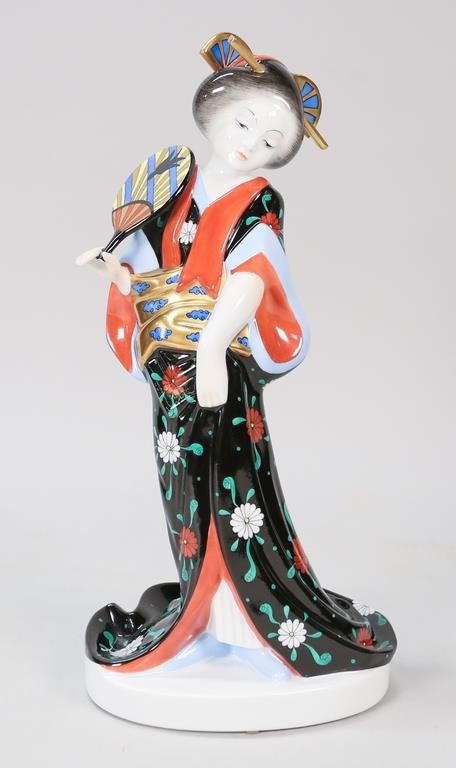 Appraisal: Herend Hungary - Porcelain Geisha figurine Contemporary Herend Hungary Hand