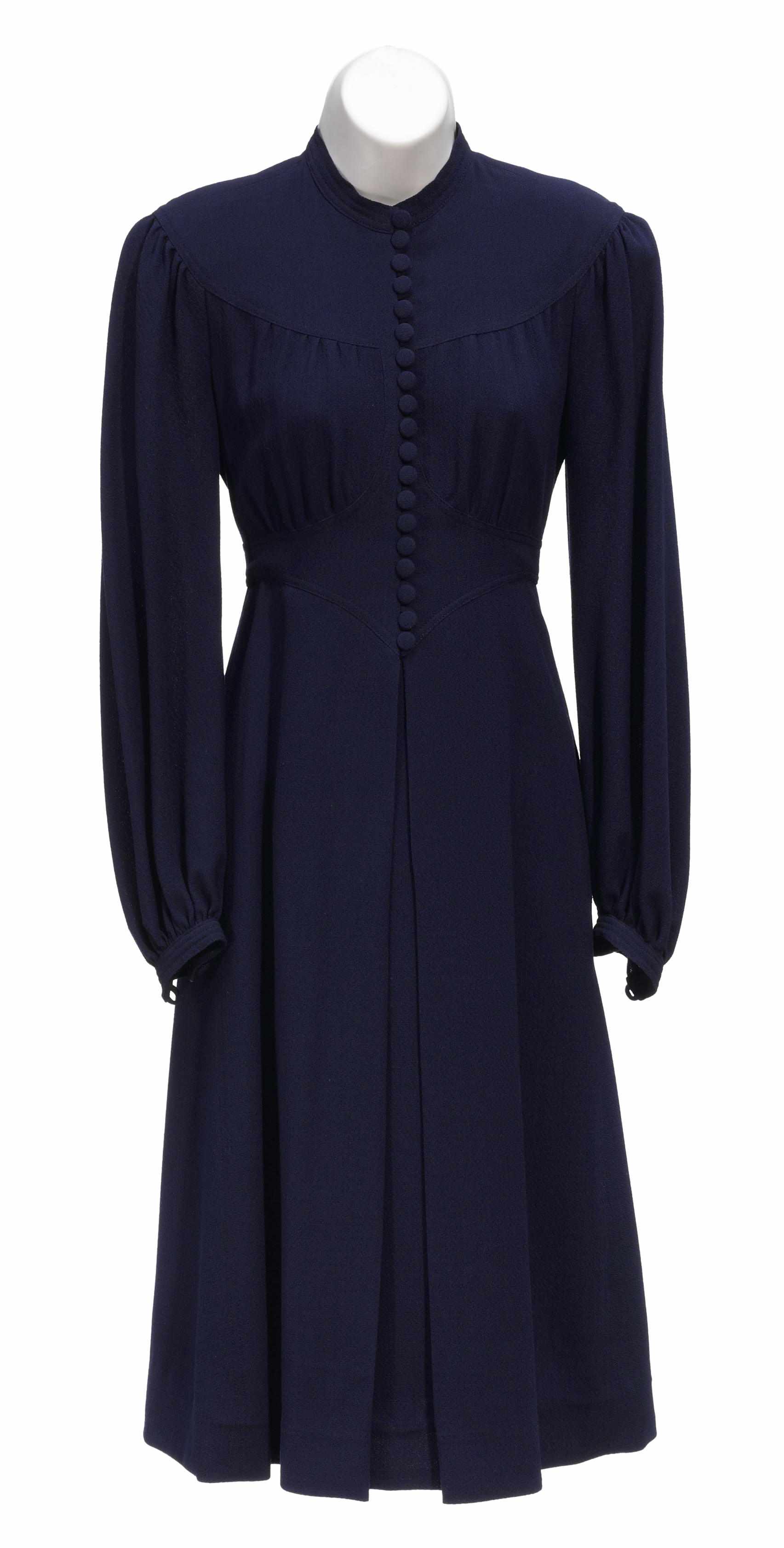 Appraisal: A Jean Muir navy dress size together with a long