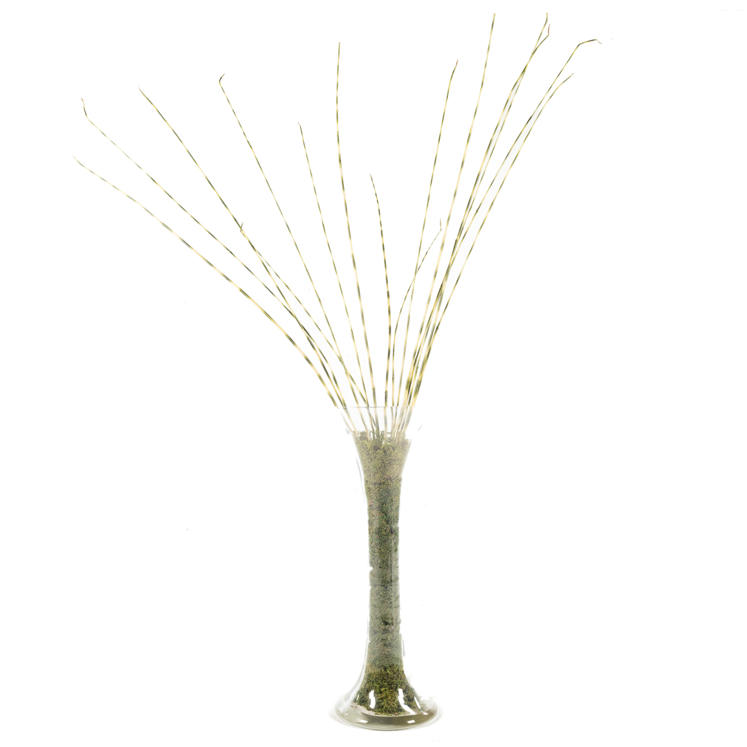 Appraisal: Contemporary tall glass vase th century filled with decorative stems