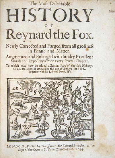 Appraisal: REYNARD THE FOX - Atttributed to John SHIRLEY fl -