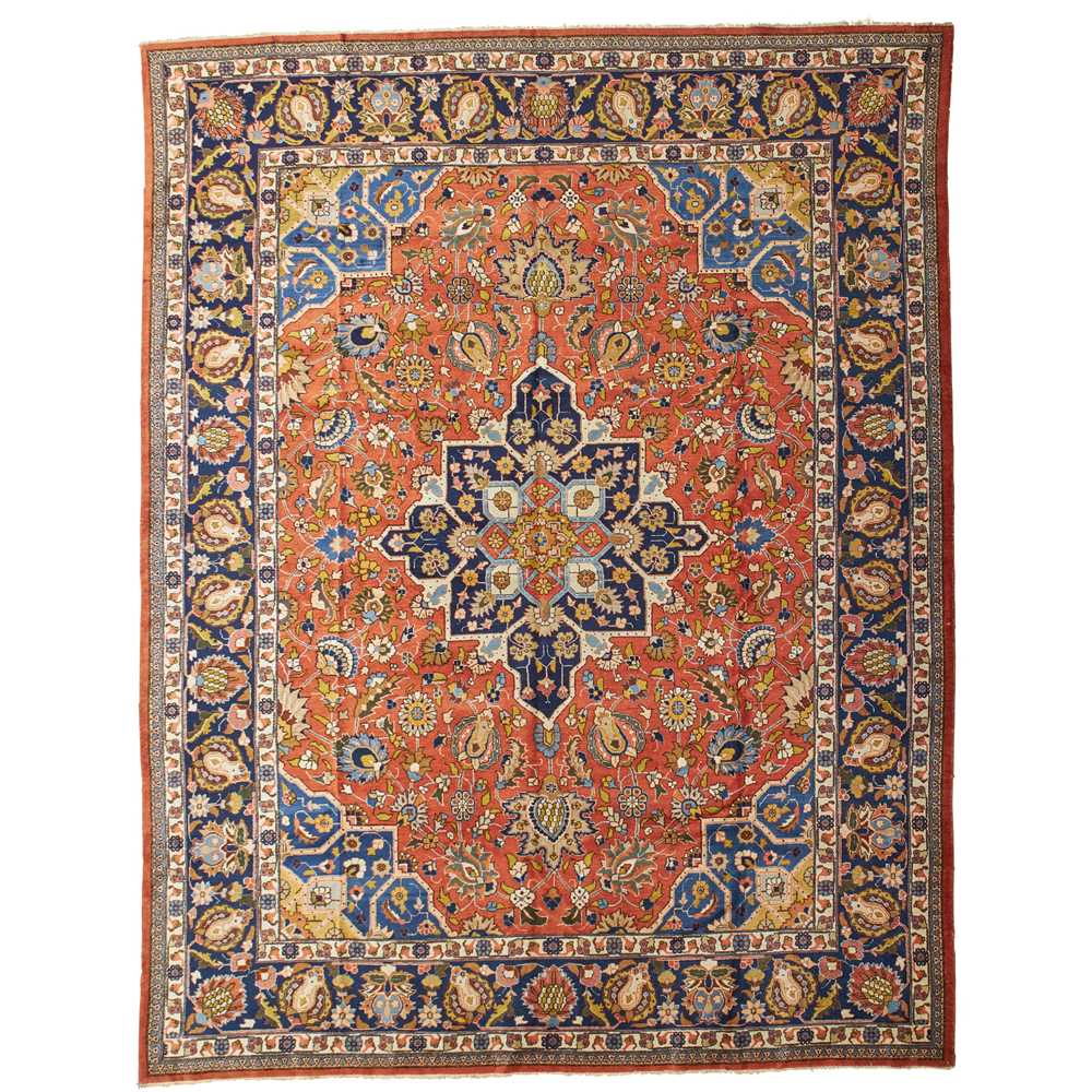 Appraisal: TABRIZ CARPET NORTHWEST PERSIA MID TH CENTURY the brick red