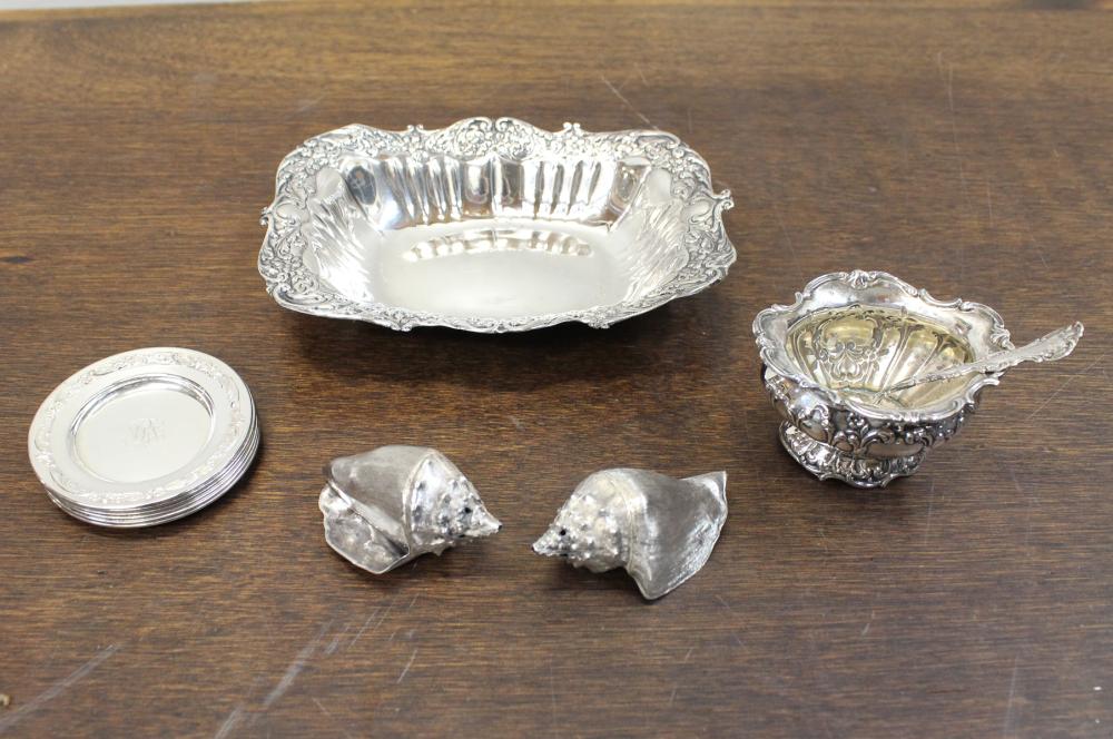 Appraisal: ELEVEN STERLING SILVER TABLEWARE ITEMS comprised of Gorham shallow candy