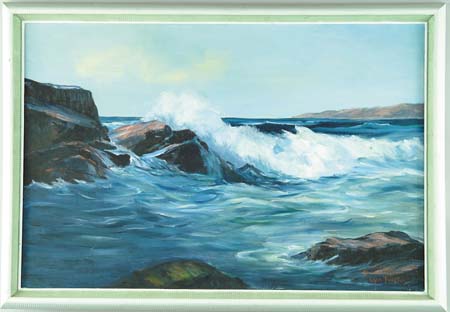 Appraisal: LYN PROCTOR American th Century NEW ENGLAND COASTLINE Oil on