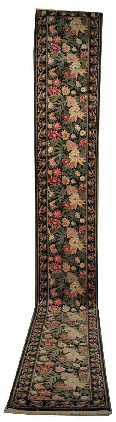 Appraisal: ORIENTAL RUG FLORAL DESIGN RUNNER ' x ' '' Flower