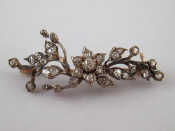 Appraisal: A Victorian Edwardian diamond brooch of floral design approx cm