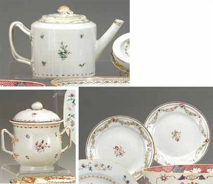 Appraisal: Assembled group of Chinese export porcelain late th century Including