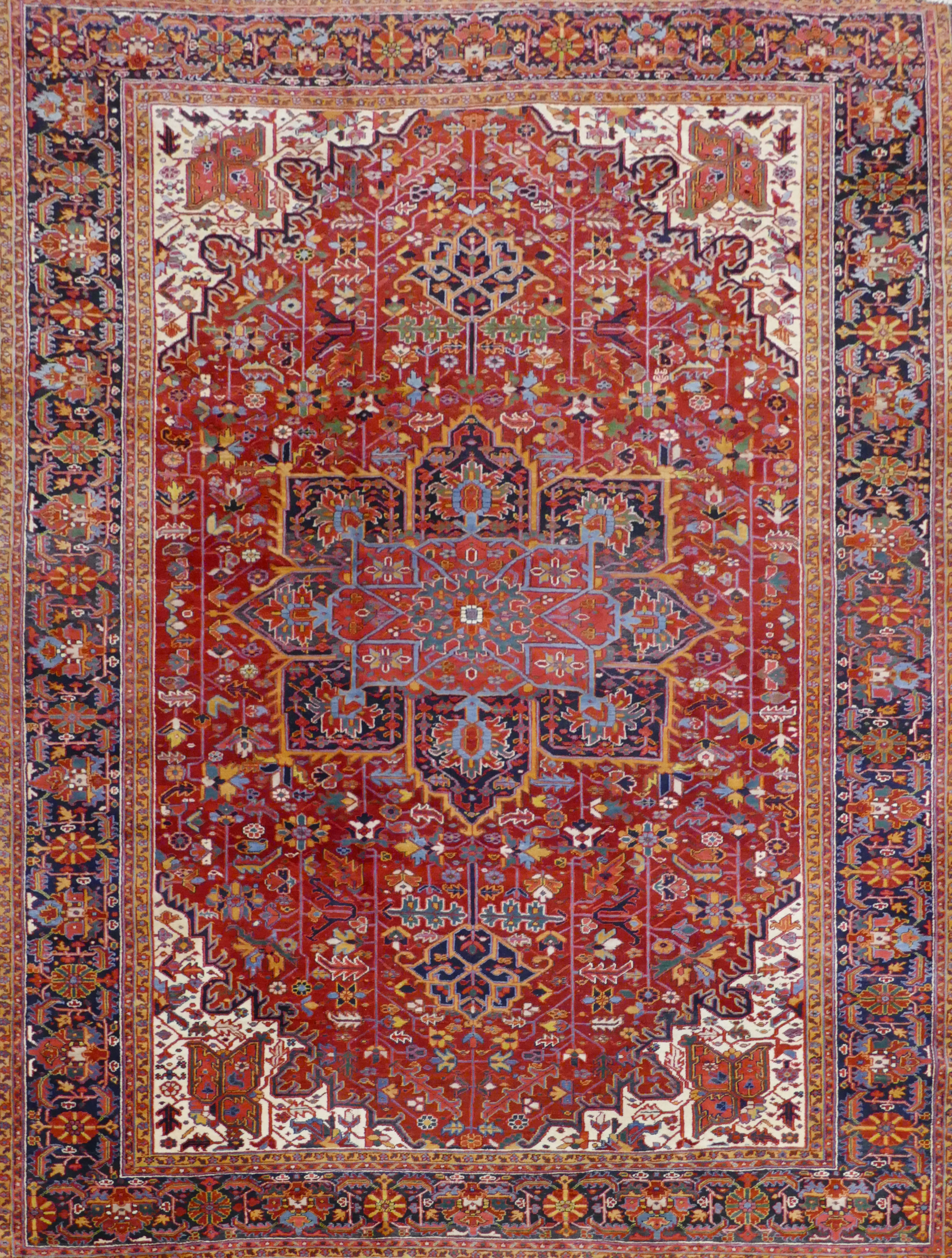 Appraisal: Semi Antique Heriz Room Size Oriental Rug ' x '