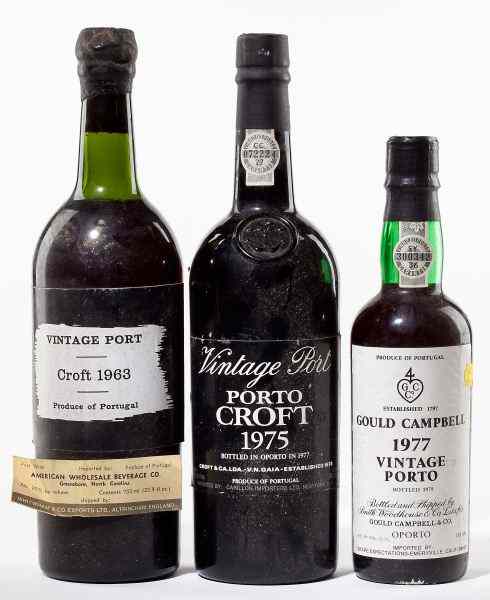 Appraisal: Croft G Campbell Vintage Port total bottlesVintage Croft lbsl hs