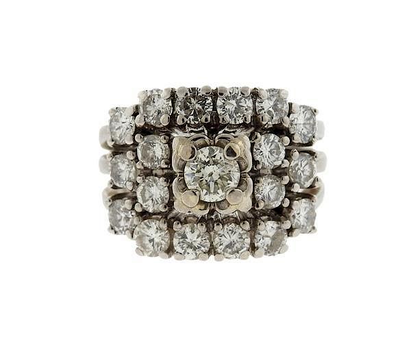 Appraisal: K Gold Diamond Cluster Ring METAL K gold GEMSTONES diamonds-approx