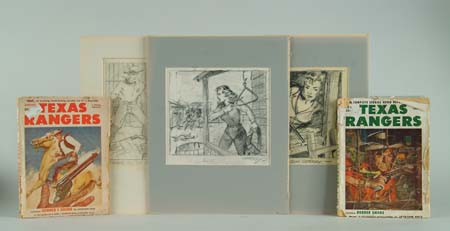 Appraisal: SAM CHERRY American Early th Century LOT OF ORIGINAL SKETCHES