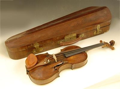 Appraisal: A violin with a handwritten label 'Converted from the Baroque