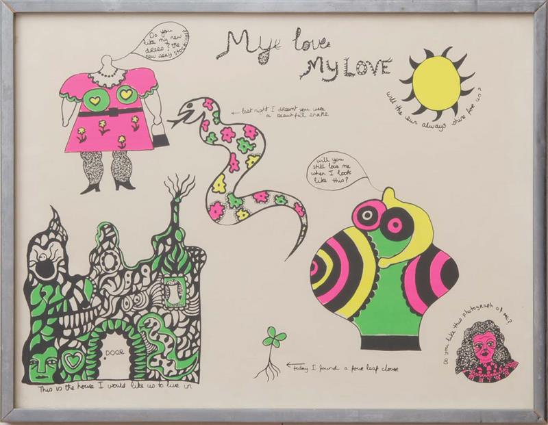 Appraisal: NIKI DE SAINT PHALLE - MY LOVE MY LOVE Screenprint