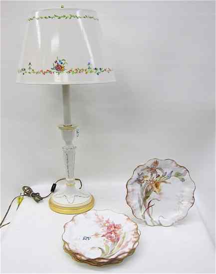 Appraisal: SET OF DOULTON BURSLEM PORCELAIN PLATES A TABLE LAMP pieces