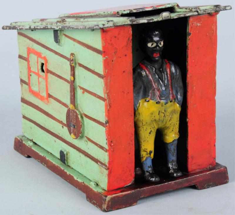 Appraisal: Cast Iron Cabin Mechanical Bank Manufactured by J E Stevens