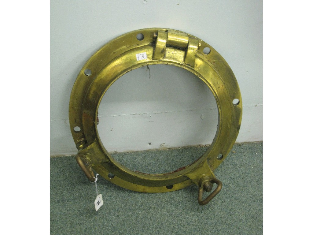 Appraisal: Ships brass porthole cover