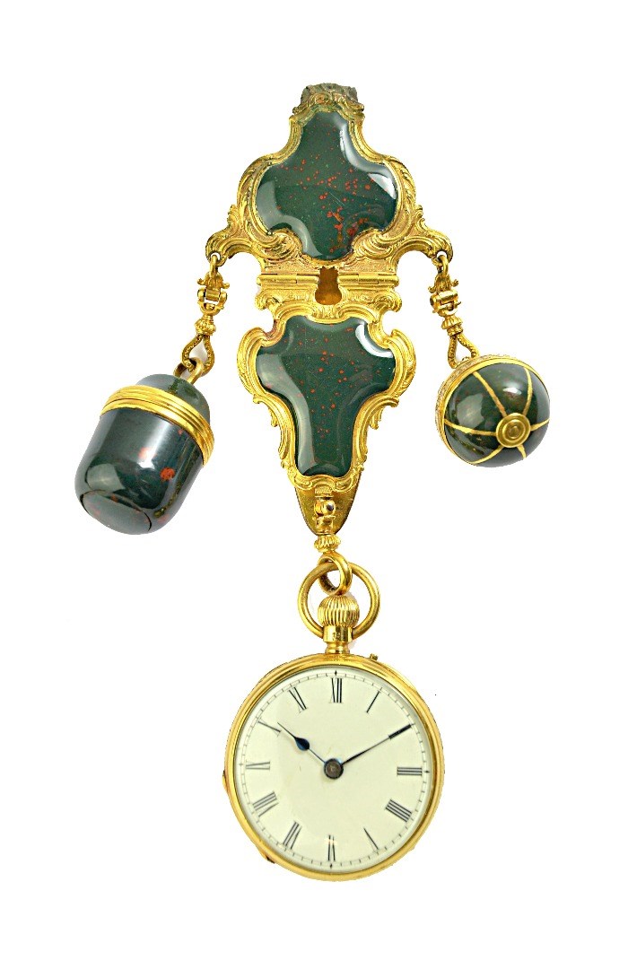 Appraisal: A lady's ct gold cased keyless wind openfaced fob watch