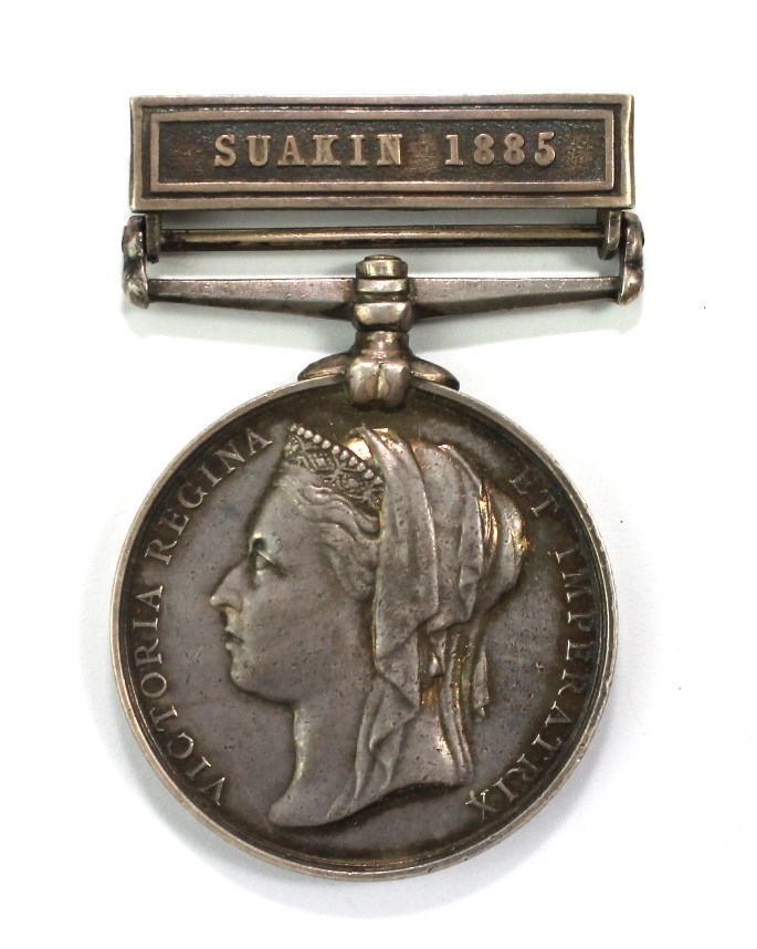 Appraisal: The Egypt medal the reverse dated with one bar SUAKIN