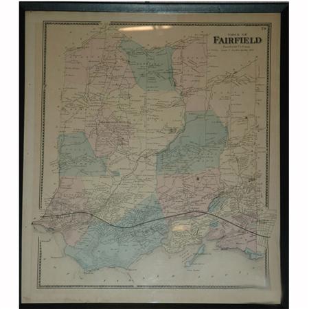 Appraisal: Artist Unknown TOWN OF FAIRFIELD Hand-colored lithograph Estimate -