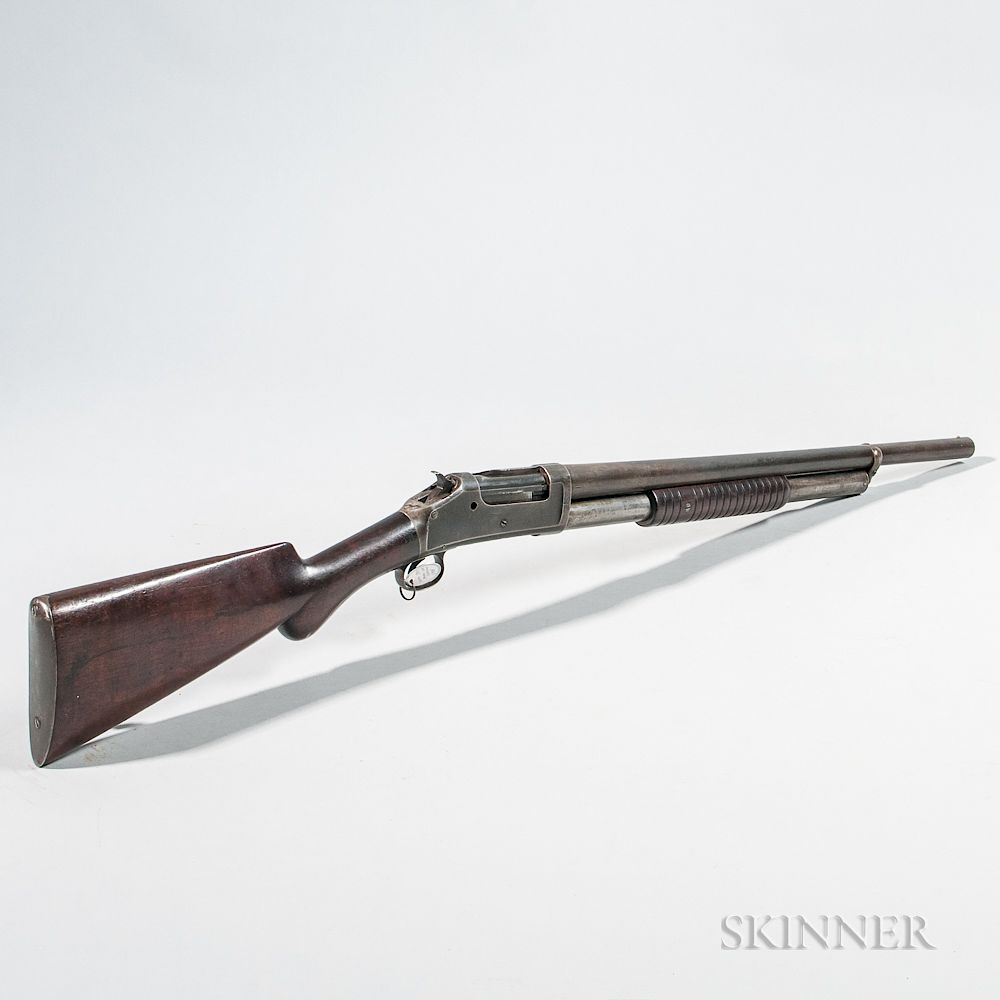 Appraisal: Railroad-used Winchester Model Shotgun Railroad-used Winchester Model Shotgun c serial