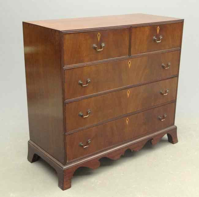 Appraisal: Branded Charak Furniture Company Boston Mass chest drawers '' W