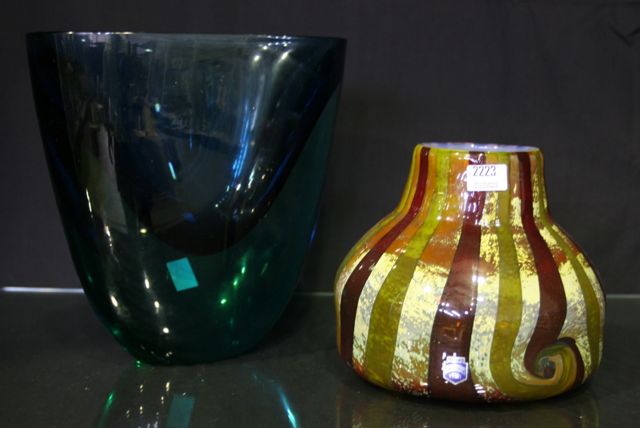 Appraisal: A Murano Cenedese Vieri vase together with another glass vase