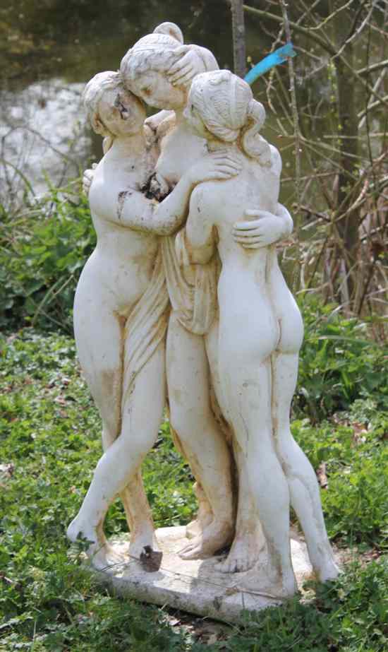 Appraisal: A composition group of The Three Graces ft ins Estimate