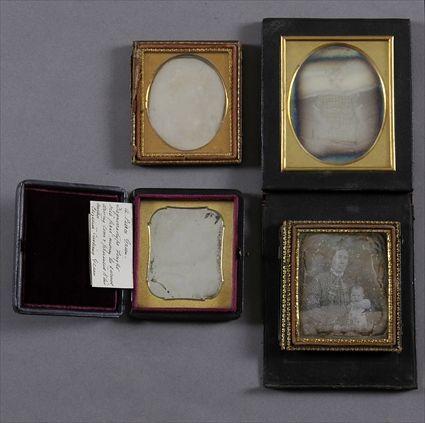 Appraisal: DAGUERREOTYPES - CASED IMAGES Various sizes and cases Parts of